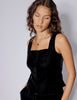 Black Velvet Square Neck Waistcoat