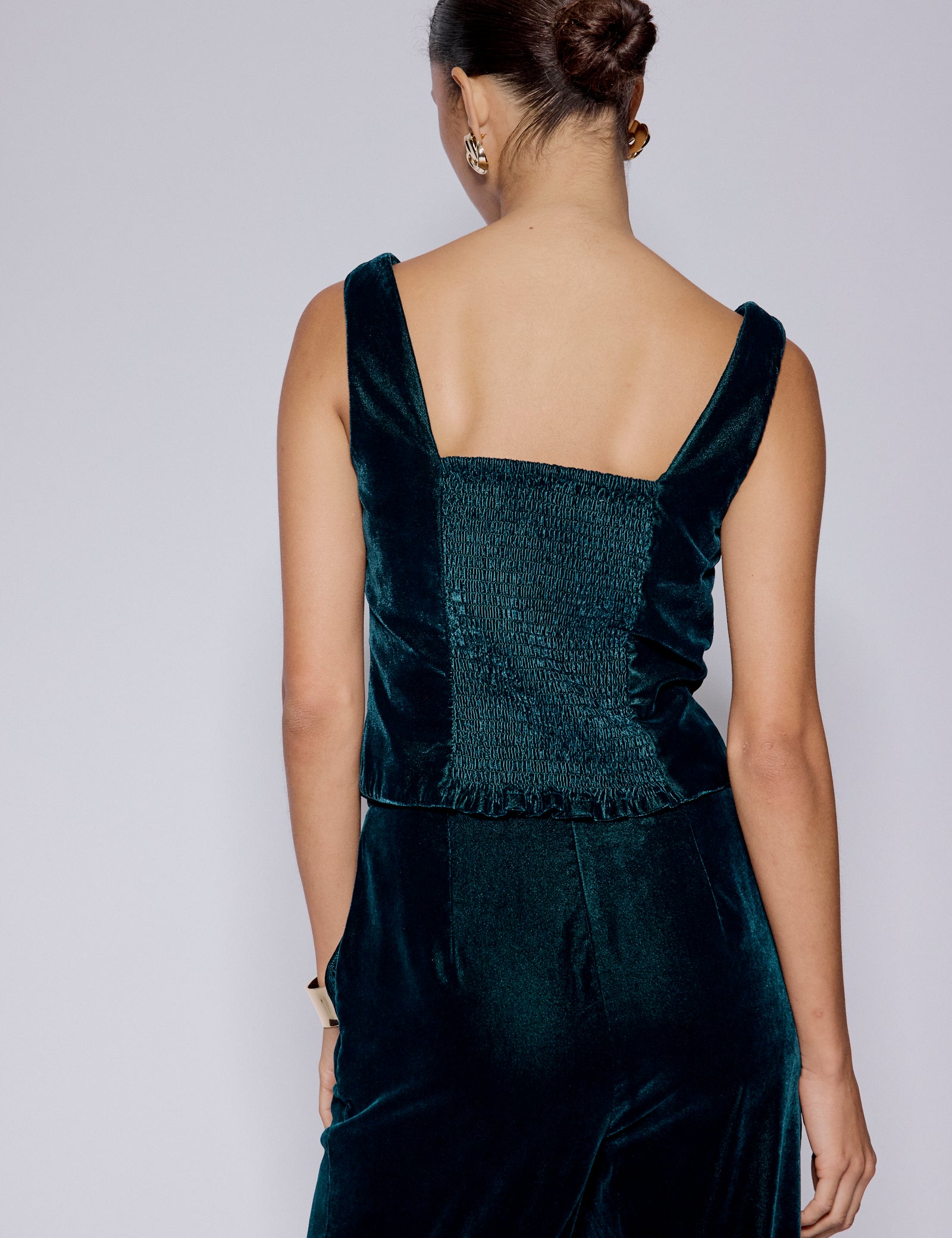 Green Velvet Square Neck Waistcoat Green Velvet Square Neck Waistcoat