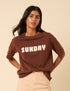 Brown Sunday Graphic T-Shirt