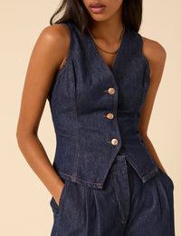 Dark Denim Waistcoat