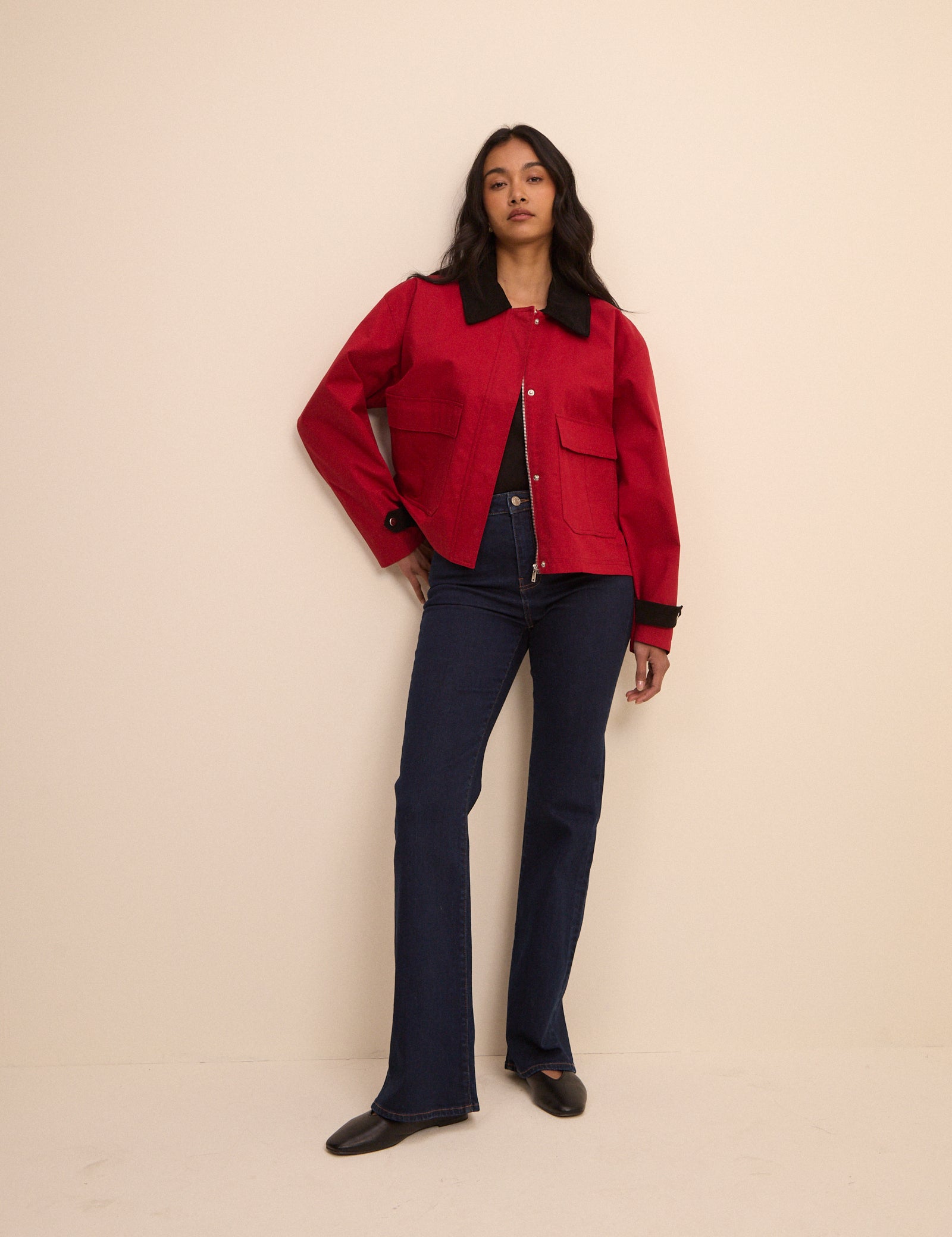 Red Short Freddie Barn Jacket