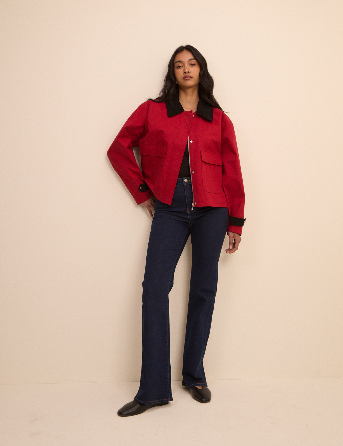 Red Short Freddie Barn Jacket