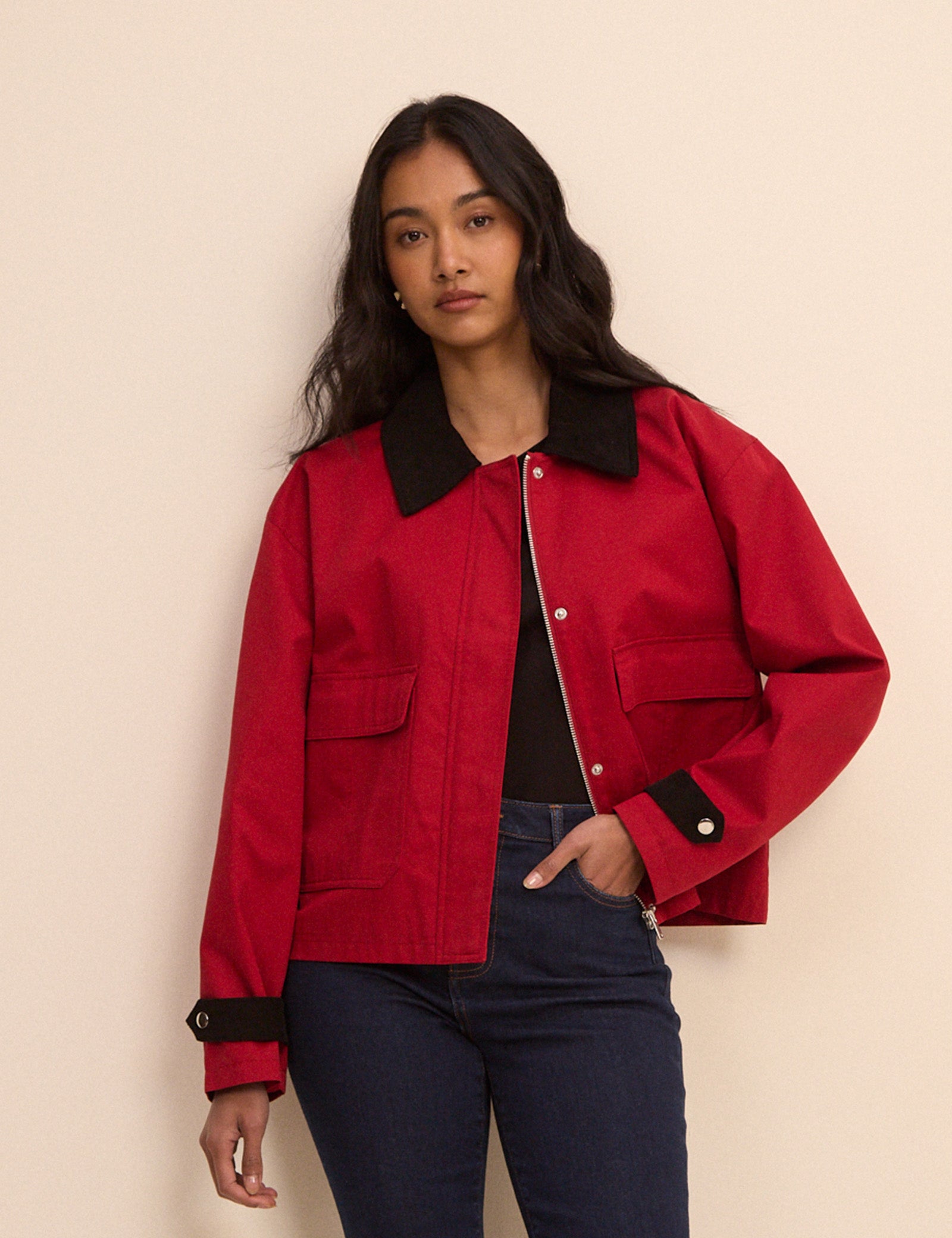 Red Short Freddie Barn Jacket