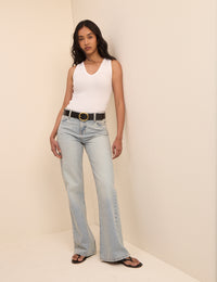 Light Blue Low Rise Penny Relaxed Flare Jeans