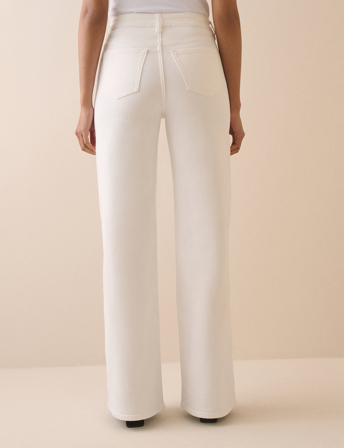 Ecru High Rise Soho Wide Jeans
