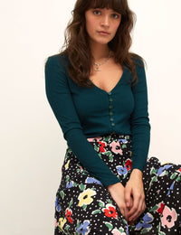 Safron Floral Emerald Skirt