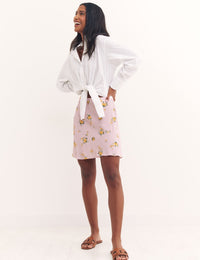 Lilac Big Floral Camilla Mini Skirt