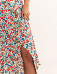 Multi Ditsy Floral Emilia Midi Skirt