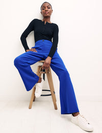 Blue Frankie Kick Flare Trouser