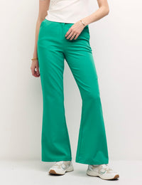 Green Frankie Kick Flare Trousers