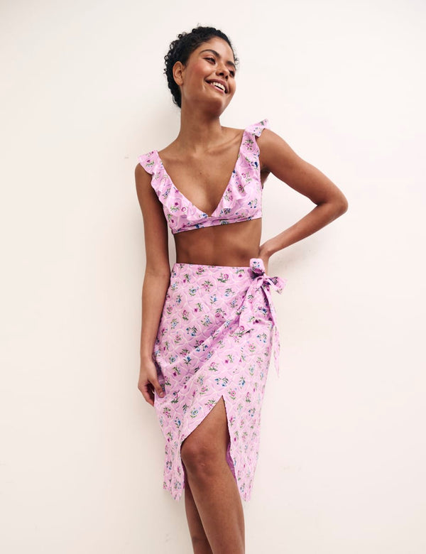 Purple Floral Julietta Sarong