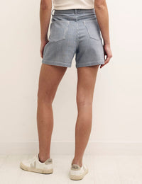 Blue & White Stripe Short