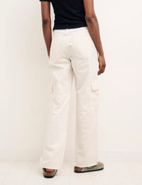 Cream Pansy Utility Pants