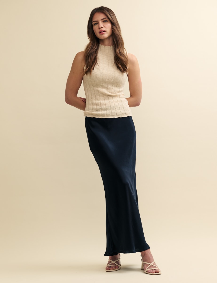 Black Mila Slip Skirt - Main Image