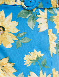Sunflower Aurelia Belted Midi Skirt