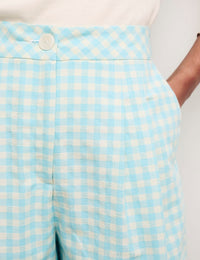 Blue Gingham Check Tyler Tailored Short
