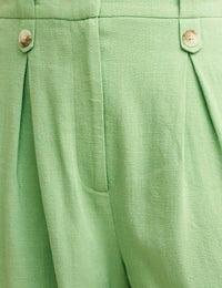 Green Tailored Shorts