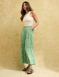 Green Brushstroke Zeena Trousers