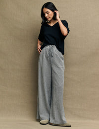 Fearne Cotton Black Gingham Check Wide Leg Trousers