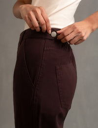 Brown Cargo Utility Straight Leg Twill Trousers