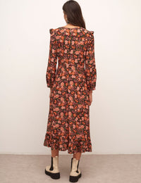 Autumnal Floral Cecile Maxi Dress