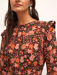 Autumnal Floral Cecile Maxi Dress