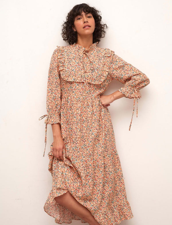 Multi Ditsy Floral Shellie Midi Dress