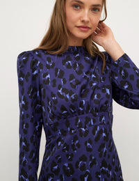 Blue Leopard Sasha Mini Dress