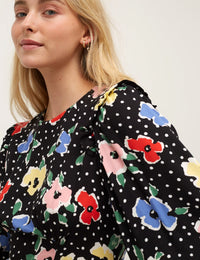 Safron Floral Ariana Midi Dress