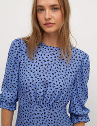 Hattie Fruit Blue Selena Midi Dress