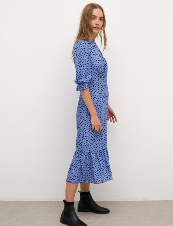 Hattie Fruit Blue Selena Midi Dress