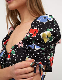 Safron Floral Pippa Midi Dress