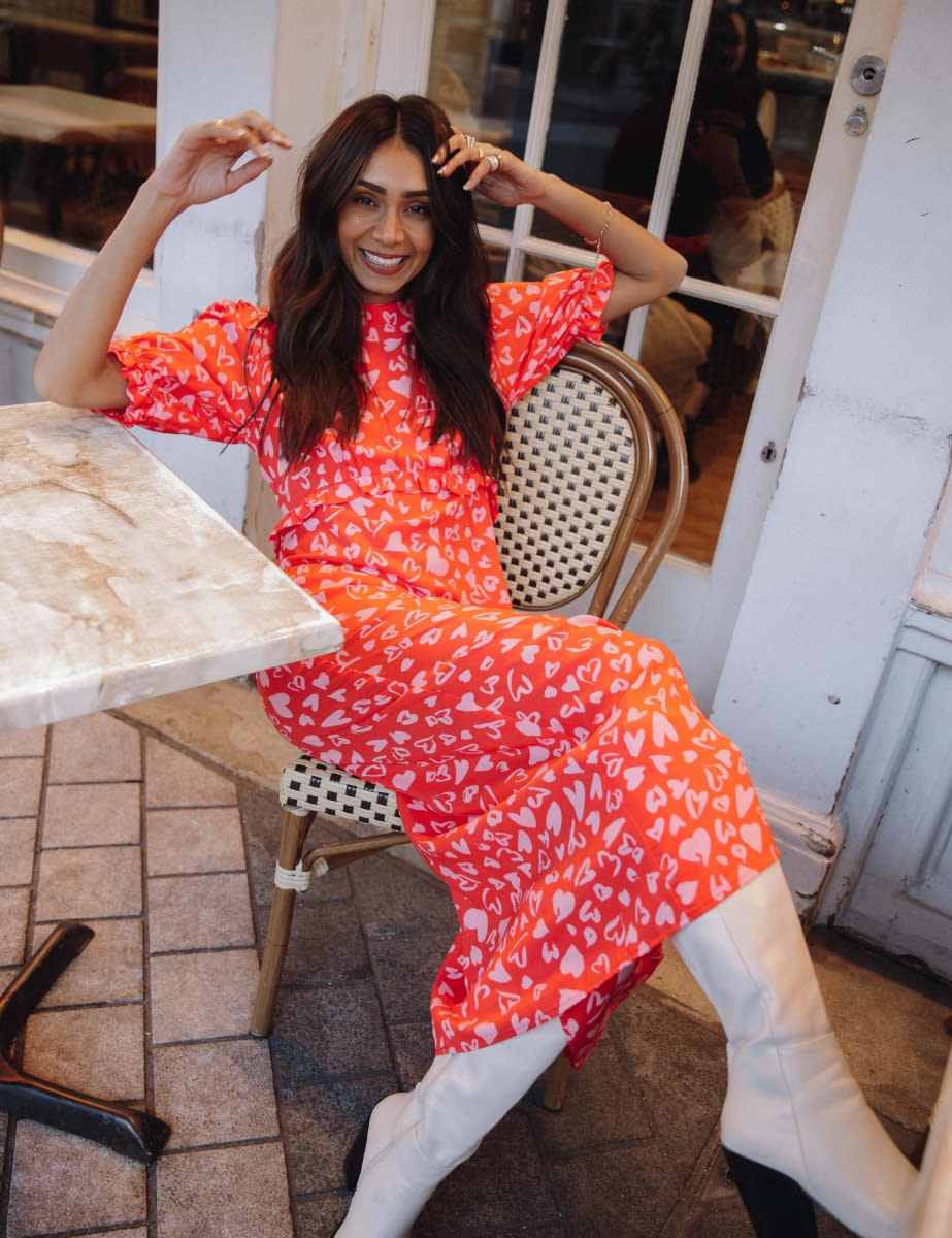 Nova Heart Pink Felicia Midi Dress