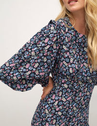 Multi Floral Ariana Midi Dress