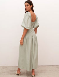Sage Green Harriet Midi Dress