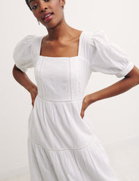 White Hannah Midi Dress