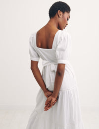 White Hannah Midi Dress