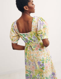 Multi Big Floral Isla Midi Dress