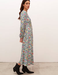 Green Ditsy Floral Lara Midaxi Dress