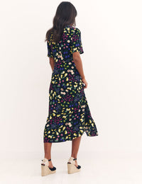 Black Beatrice Midi Dress