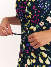 Black Beatrice Midi Dress