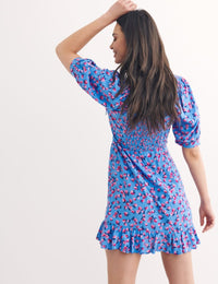 Blue Zoey Sweetheart Mini Dress