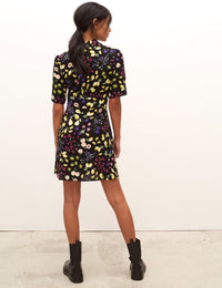 Black Daisy Mini Dress