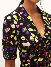 Black Daisy Mini Dress