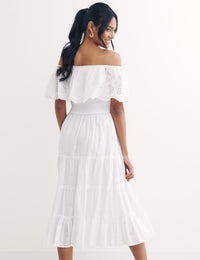 White Olivia Midi Dress
