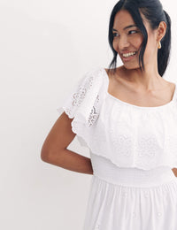 White Olivia Midi Dress