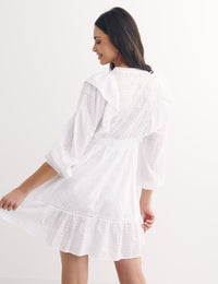 White Danielle Broderie Mini Dress