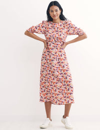 Pink Multi Ditsy Floral Felicia Midi Dress