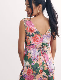 Multi Big Floral Helena Midi Dress