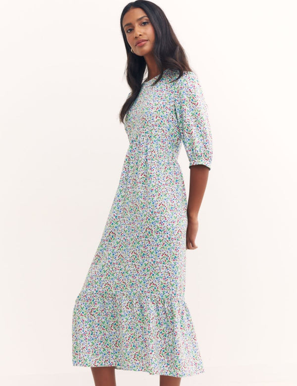 Multi Ditsy Floral Rachel Midi Dress